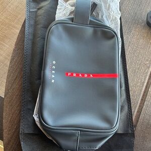 New Prada Black and Red Beauty Bag
